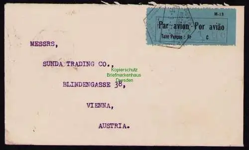 B18680 Brief Luftpost Mosambik 1937 Mocambique Lourenco Marques Maputo nach Wien