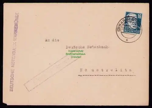 B18501 Brief Warnemünde 1950   Geschäftspost