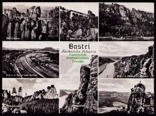 B18656 DDR Privatganzsache 10 Pfg FJP Bastei Fotokarte PP 5 ungebraucht 1961