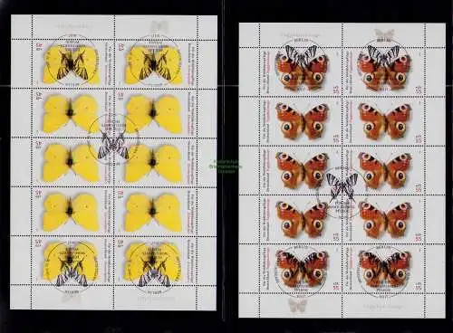 B18921 Deutschland 2005 Mi. 2500 - 2503 Wohlfahrt Schmetterlinge Zehnerbogen g