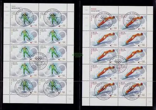 B18902 Deutschland 2002 Mi. 2237 - 2240 Sporthilfe Zehnerbogen gestempelt / **