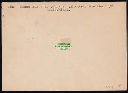 B18718 Brief Deutsches Reich DR Luftpost Baden-Baden nach Manhasset Katapultpost