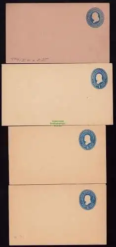 B18722 USA Ganzsachen Postal stationery 4x 1 cent blau