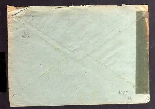 B2085 Brief SBZ Gebühr bezahlt 1946 Liebschütz über Pössneck Zensur Bayr. Rotes