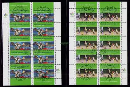 B18907 Deutschland 2003 Mi. 2324 - 2328 Sporthilfe Fussball WM Zehnerbogen gem