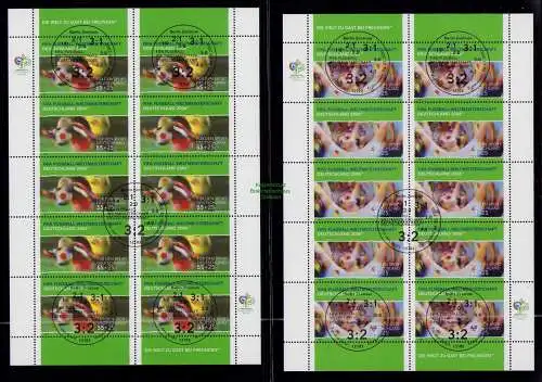 B18907 Deutschland 2003 Mi. 2324 - 2328 Sporthilfe Fussball WM Zehnerbogen gem