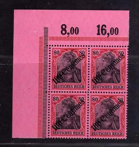 B2668 DP in der Türkei 4x 52 postfrisch ** Bogenecke Eckrand Viererblock