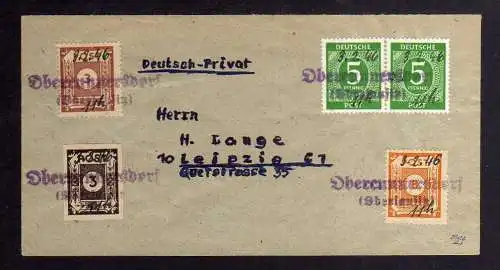 B2716 Brief Ostsachsen 1946 Notstempel Obercunnersdorf gepr. Kunz BPP