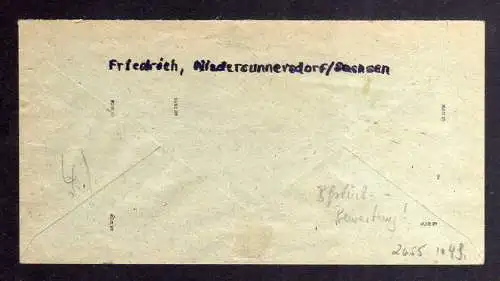 B2716 Brief Ostsachsen 1946 Notstempel Obercunnersdorf gepr. Kunz BPP