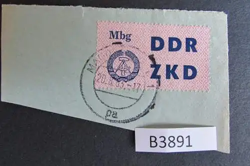 B3891 DDR ZKD C 10 Mbg Magdeburg echt gestempelt Briefstück