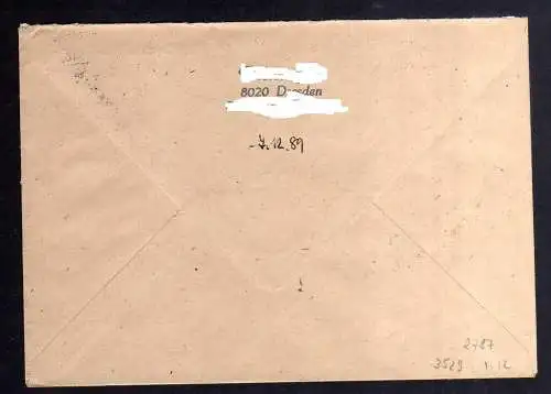 B3529 DDR Briefe Einzel- oder Mehrfachfrankaturen 1983 2787 EF Einschreiben