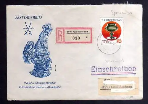 B3528 DDR Briefe Einzel- oder Mehrfachfrankaturen 1983 2838 EF Einschreiben