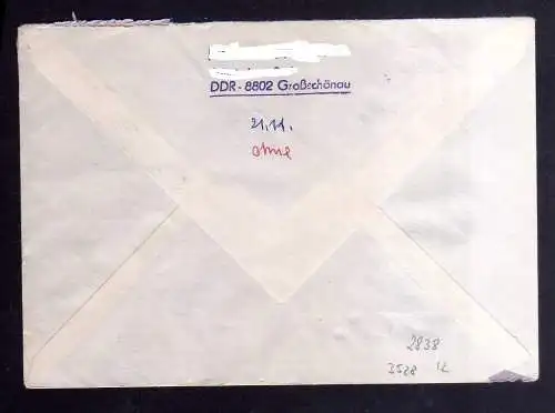 B3528 DDR Briefe Einzel- oder Mehrfachfrankaturen 1983 2838 EF Einschreiben