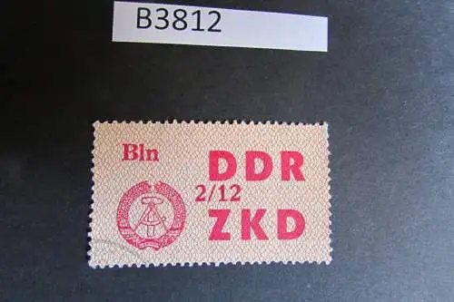 B3812 DDR ZKD C 31 XII Bln 2/12 echt gestempelt Berlin Eckstempel