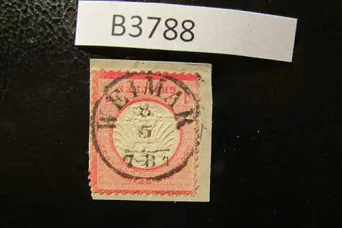 B3788 Briefstück kleines Brustschild DR 4 Luxus Stempel Weimar Thurn & Taxis Typ