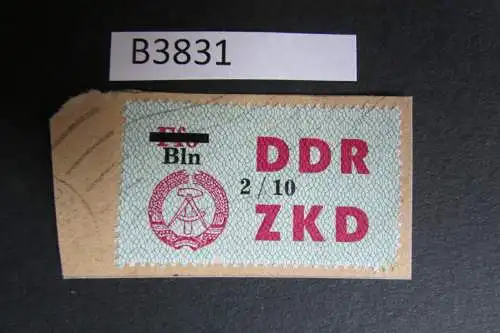 B3831 DDR ZKD C 46 X Bln auf Ffo 2/10 Briefstück echt gestempelt