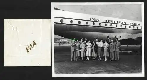 B4726 PAA PHOTO Pan American World 1955 Pressefoto 25,5 x 20,5 cm + originale