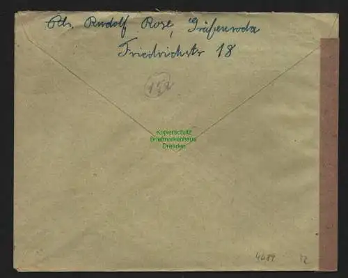 B4684 SBZ Brief britische Zensur Gräfenroda - Westberlin 1948