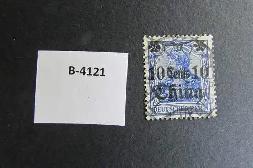 B4121 DP in China 41 gestempelt Tientsin Kriegsdatum 1.5.16  1916