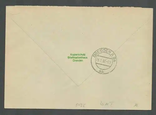 B5135 DDR ZKD B 20 MI Brief VEB Kupplungs- und Triebwerksbau Dresden 1960