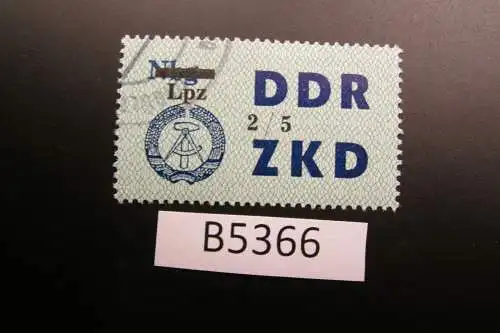 B5366 DDR ZKD 54 V Lpz auf Nbg 2/5 ungültig gestempelt, voller Originalgummi