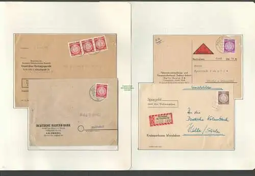 B5324 DDR Dienst 13 Briefe ex 18 - 28 1x Postkarte Frühverwendung 20 vor 1.10.54