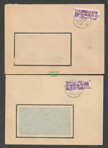 B5292 DDR ZKD 2x Brief B 15 9011 Weimar VEB Mähdrescherwerk