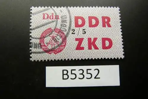 B5352 DDR ZKD C 48 V Ddn 2/5 ungültig gestempelt, voller Originalgummi