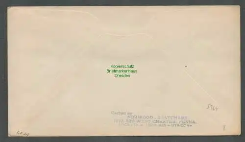 B5964 Brief USA 1936 Hightstown First Day Postal Service Cachet