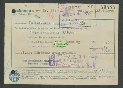 B5309 DDR ZKD B 2 Freital Postkarte offene Karten unzulässig n. Karl-Marx-Stadt