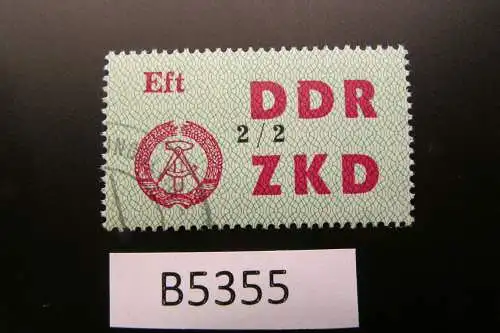 B5355 DDR ZKD C 49 II Eft 2/2 ungültig gestempelt, voller Originalgummi