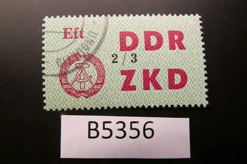 B5356 DDR ZKD C 49 III Eft 2/3 ungültig gestempelt, voller Originalgummi