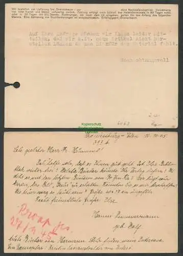 B6063 2x Postkarte SBZ Gebühr bezahlt 1945 Oranienbaum Anh. Oranienburg Eden