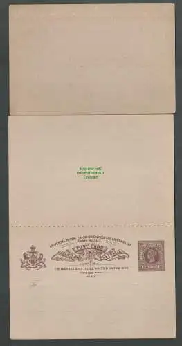 B6378 Ganzsache Australien Brisbane Queensland 1894 n. Deutschland Antwortkarte