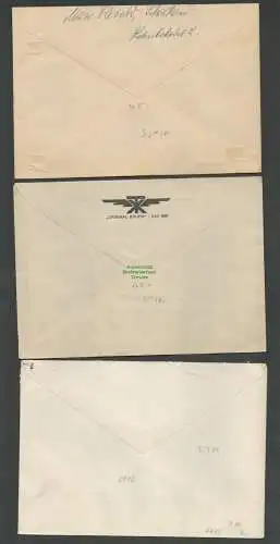 B6239 3x Brief SBZ Gebühr bezahlt 1945 Schalkau Kr. Sonneberg Der Landrat