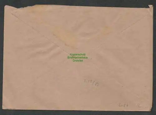 B6087 Brief SBZ Gebühr bezahlt 1945 Neusalza-Spremberg Industrie Bedarf Treuen S