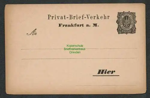 B6409 Ganzsache Privat Brief Verkehr Frankfurt a. M.