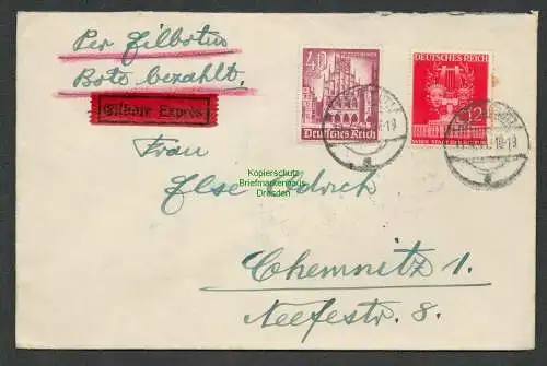 B6436 Brief Deutsches Reich 1941 759 Winterhilfswerk Eilbote Expres