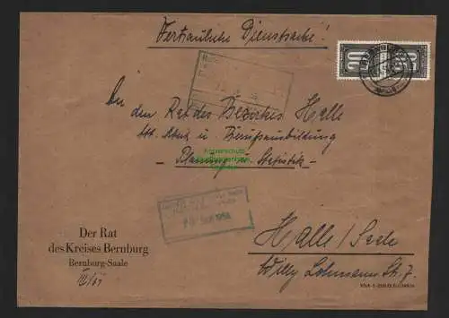 B7153 DDR ZKD 2x B 3 Brief Vertrauliche Dienstsache Rat des Kreises Bernburg