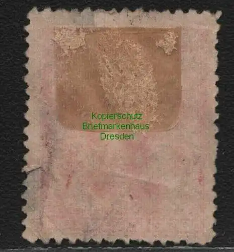 B7136 China 1897 red revenue 30 2 cents gestempelt