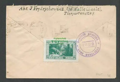 B6465 Brief SBZ Maschinenaufdruck 2x 186 Sowjetische Zensur 6328 nach Wunsiedel