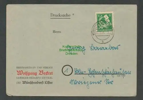 B6813 SBZ Thüringen Wünschendorf Elster 1946 Drucksache