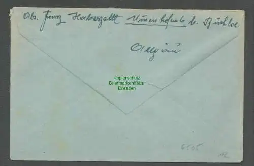 B6505 Brief Buchlohe Helfer der Menschheit 1950 117 118 nach Holzheim Notopfer