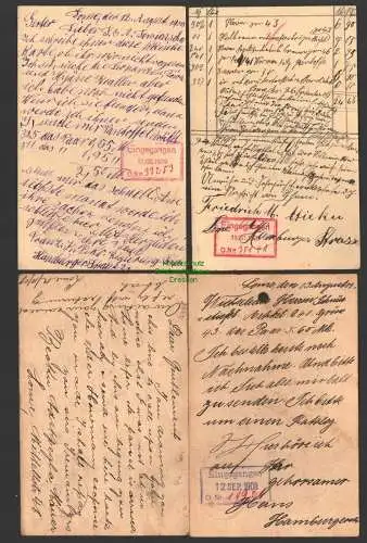 B7338 4x Postkarte Ganzsache Lome Togo 1908 Bestellung Schuhe Lewinsohn Dessau