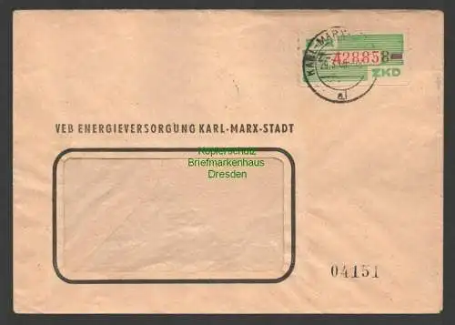 B7540 DDR ZKD Ortsbrief 24 Z VEB Energieversorgung Karl Marx Stadt 1960