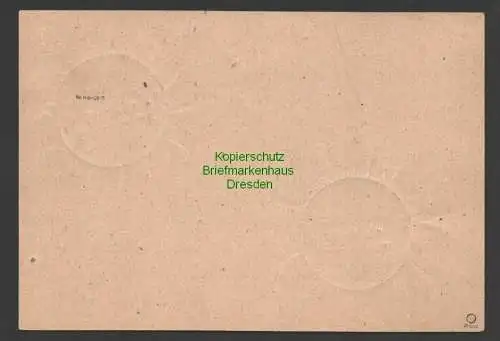 B7523 SBZ Ganzsache Handstempel 27 Leipzig 10 Pfg. Blanko Stempel Hoppegarten b