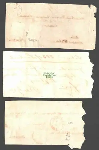 B7933 3x NDP Brief Vorderseite Wertbrief Görlitz 1869 1871 nach Bautzen 16 17 18