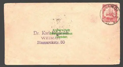 B7848 Deutsch Ostafrika DOA Brief Lindi 1907 Dar-Es-Salaam nach Weimar