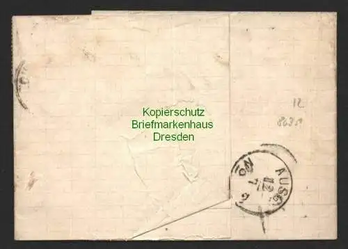 B8635 DR 4 kleines Brustschild Faltbrief Cöln Bahnhof 1872 Friedrich Schmalbein