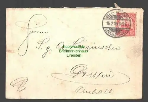 B7736 Deutsch Südwestafrika Brief Hasuur Keetmanshoop 1908 an Lewinsohn Dessau